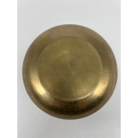 Vintage MCM Korean Bowl Catch All Brass Zodiac Dish Astrology Horoscope READ - Picture 7 of 11